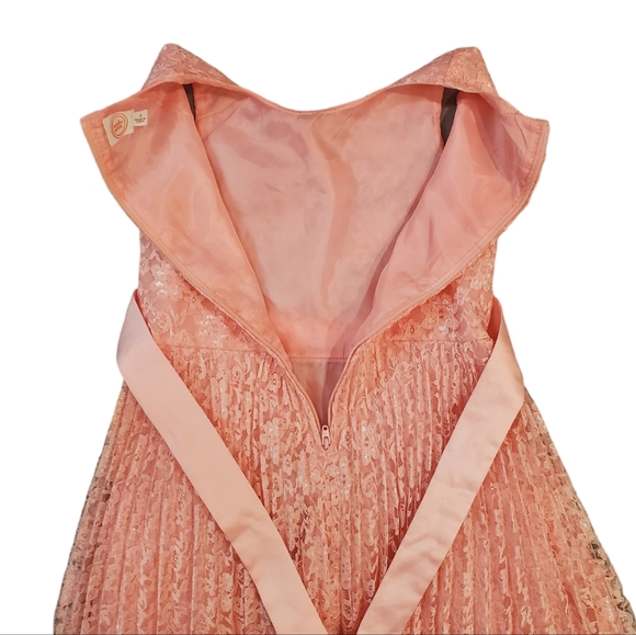 Wonder Nation Party Dress Girls Size 5 Pink Sleeveless Pleated Lace Dress - Picture 9 of 12